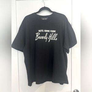 Homme Femme Beverly Hills Black T-Shirt